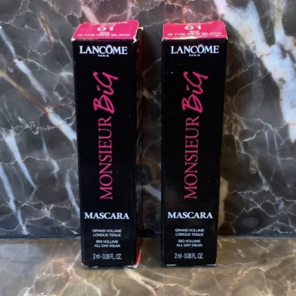 NIB 2 pcs Mini Lancôme Monsieur Big Mascaras in Black 2ml - Picture 1 of 7